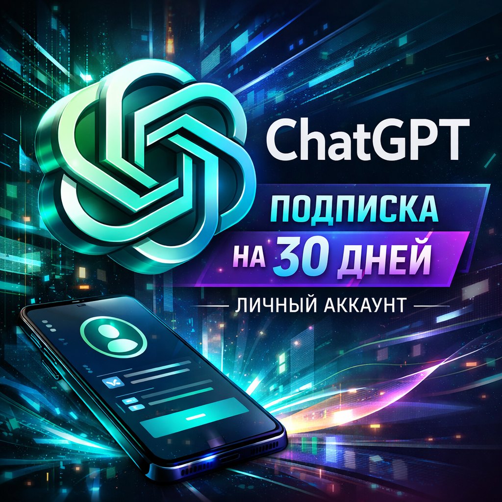 Chat GPT Plus 🤖 ⌚ на 1 месяц (30 дней)⏱️ ☑️ ЛИЧНЫЙ АККАУНТ 🉐